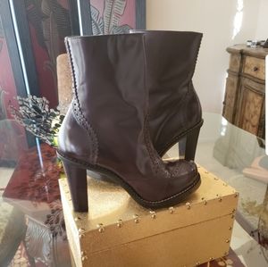 Balenciaga Brown Perforated Ankle Boot size  39.5
